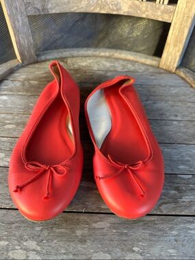 J. Crew Red Ballet Flats 9